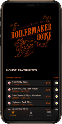 Boilermaker House Whisky App